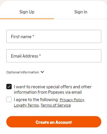 Popeyes Employee Portal Signup